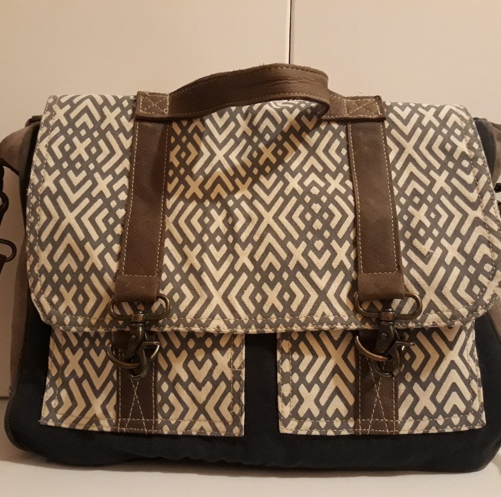Canvas Messenger Bag by Myra Bag